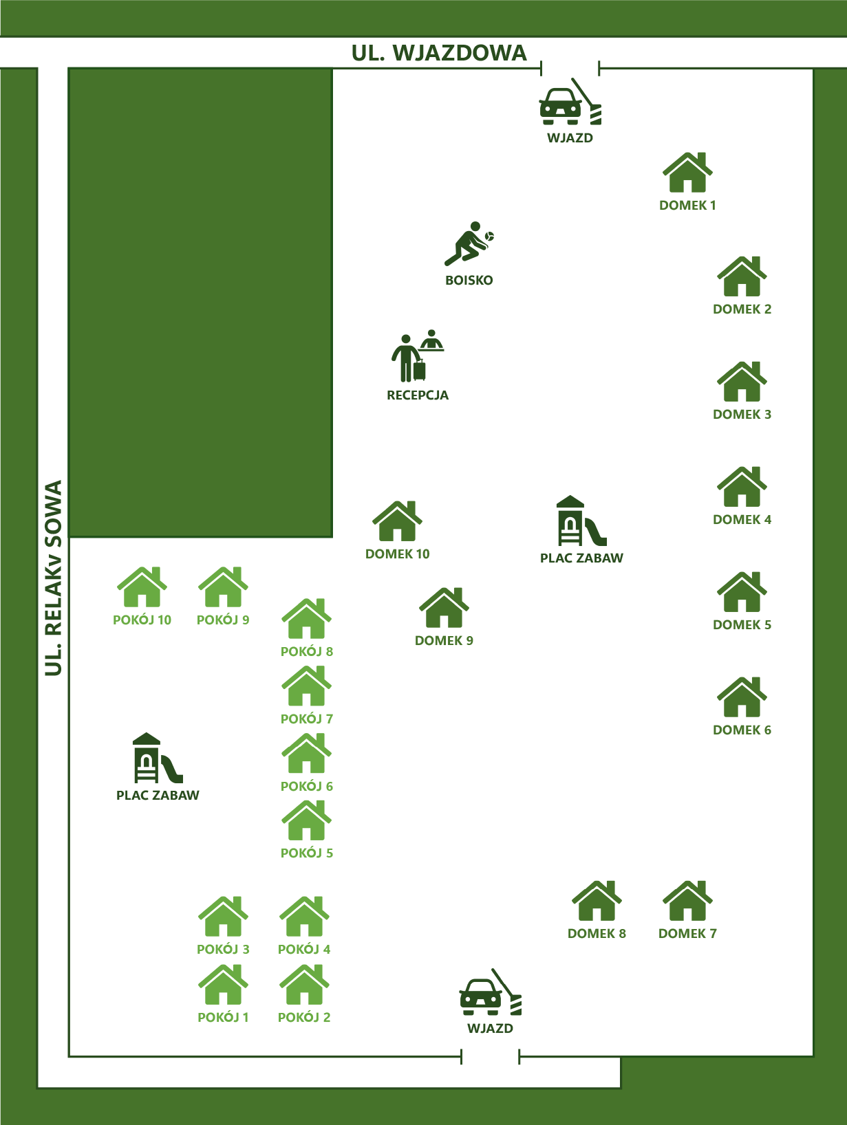 Mapa Ośrodka Wypoczynkowego Sielpia Sówka